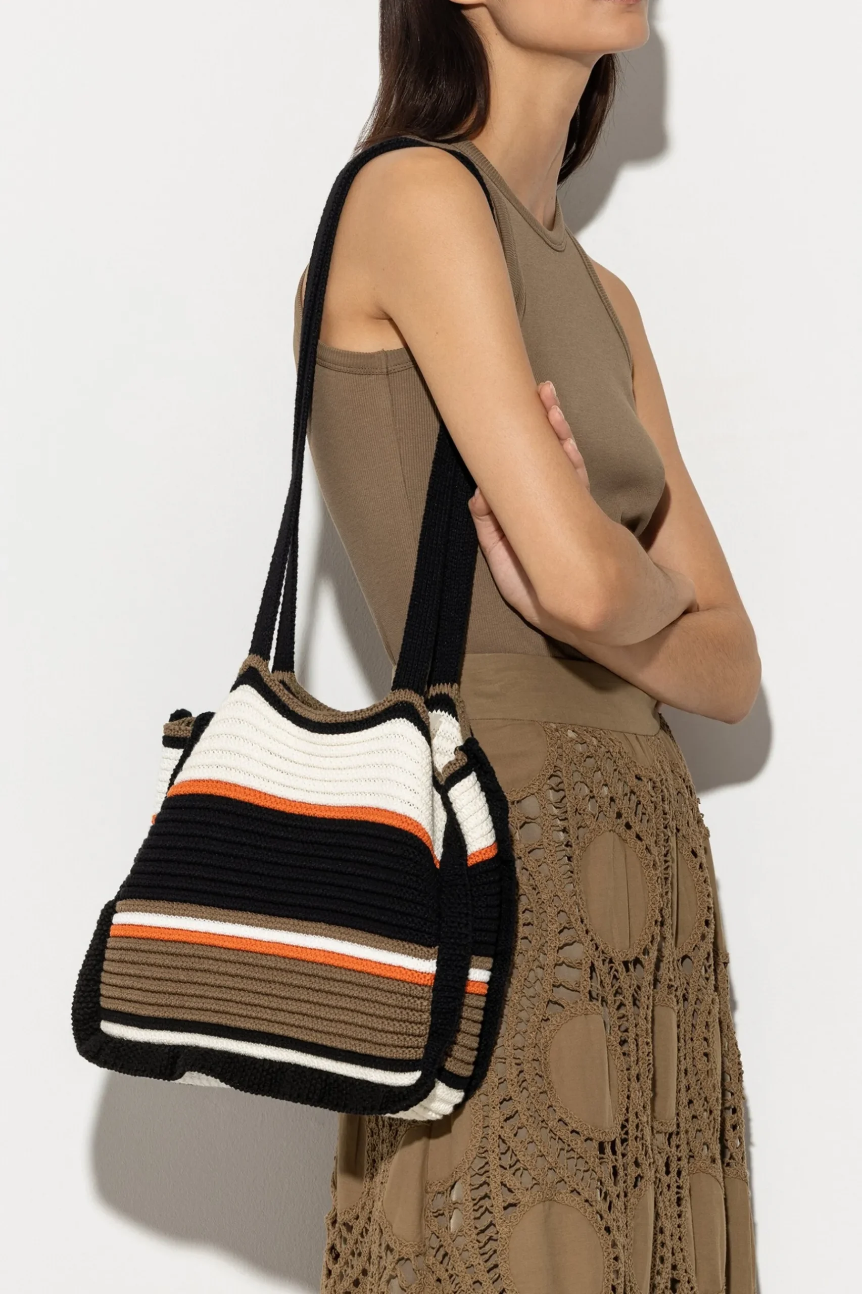 Hot LUISA CERANO Stricktasche Aus Leinen-Mix multi