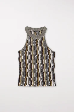 Clearance LUISA CERANO Stricktop Mit Fancy-Stripe multi