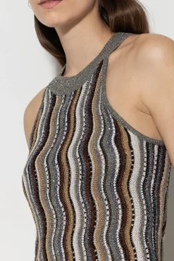 Clearance LUISA CERANO Stricktop Mit Fancy-Stripe multi