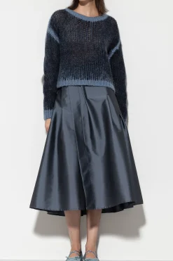 Outlet LUISA CERANO Taft-Rock Mit Faltendetails greyish blue