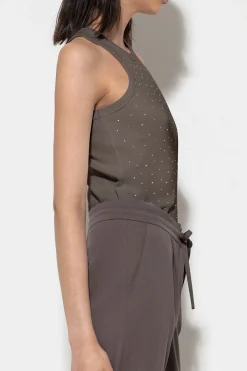 New LUISA CERANO Tanktop Mit Strass-Steinen