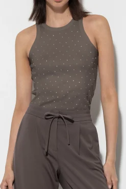 New LUISA CERANO Tanktop Mit Strass-Steinen