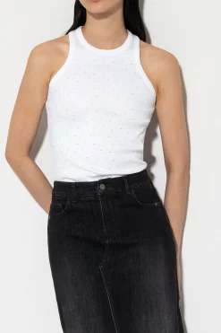 New LUISA CERANO Tanktop Mit Strass-Steinen