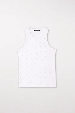New LUISA CERANO Tanktop Mit Strass-Steinen
