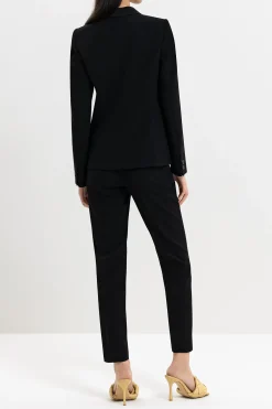 Clearance LUISA CERANO Tapered Pants Aus Techno Sablé black