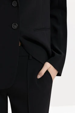 Clearance LUISA CERANO Tapered Pants Aus Techno Sablé black