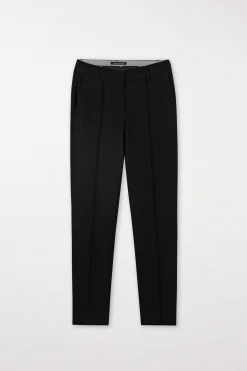 Clearance LUISA CERANO Tapered Pants Aus Techno Sablé black