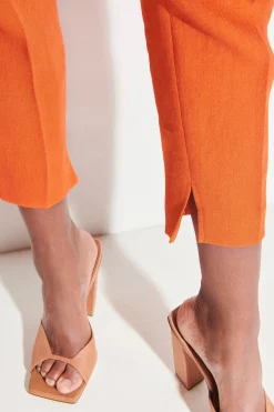 Discount LUISA CERANO Tapered-Pants Aus Leinen-Mix