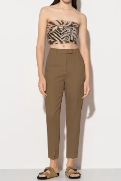 Discount LUISA CERANO Tapered-Pants Aus Leinen-Mix