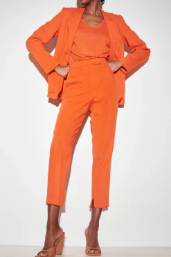 Discount LUISA CERANO Tapered-Pants Aus Leinen-Mix