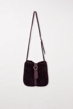 New LUISA CERANO Tasche In Felloptik burgundy