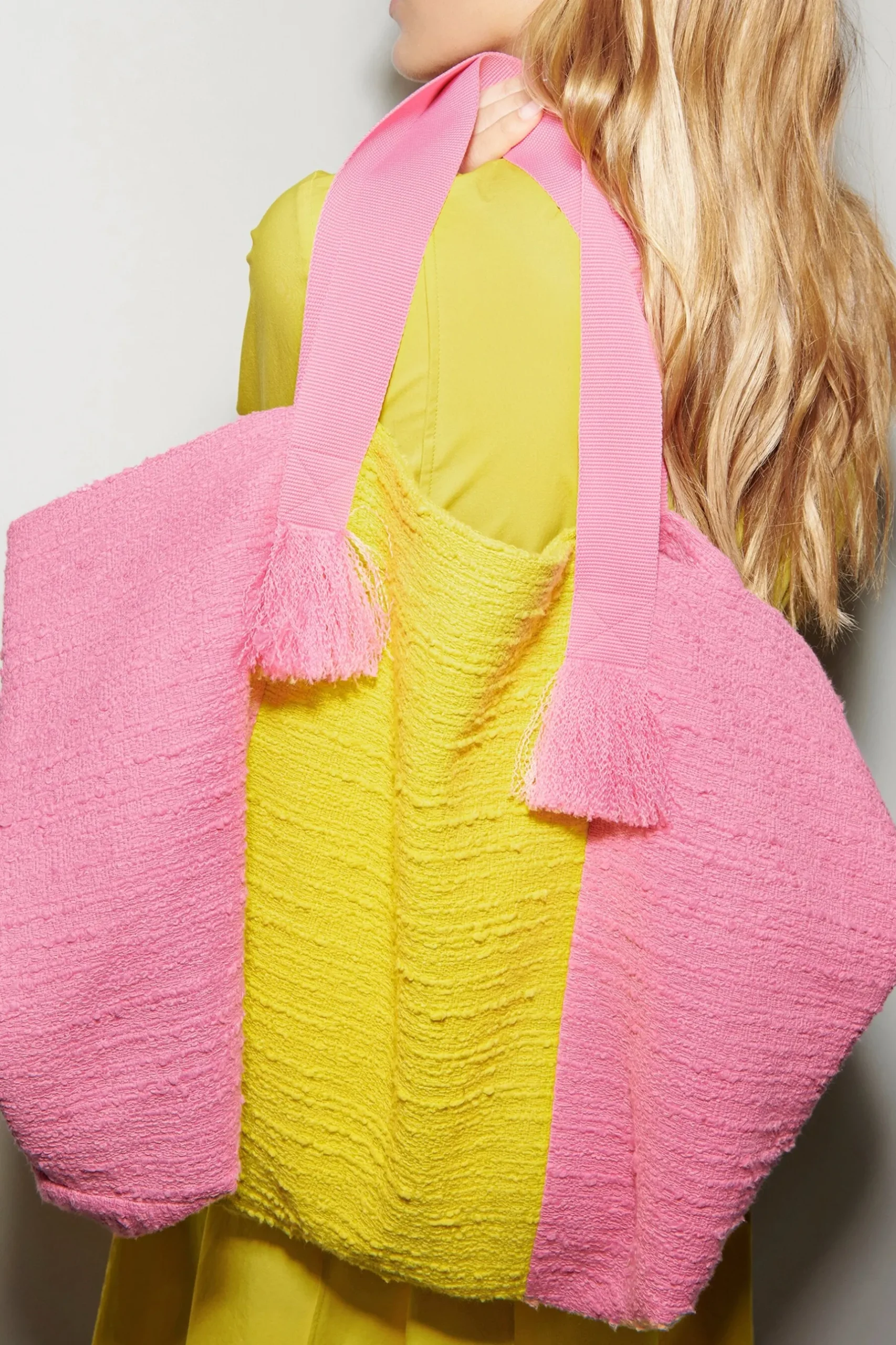 Best LUISA CERANO Tasche In Tweed-Optik candy pink
