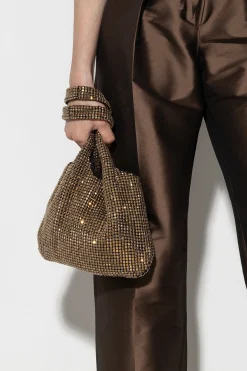 LUISA CERANO Tasche Mit Glitzersteinen gold