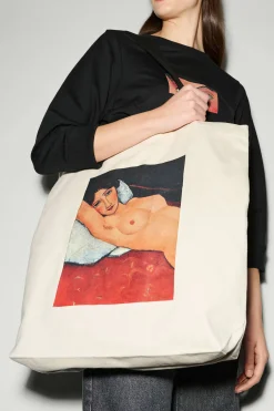 Outlet LUISA CERANO Tasche Mit Modigliani-Print creme