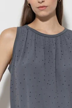 Outlet LUISA CERANO Top Mit Glitzersteinen
