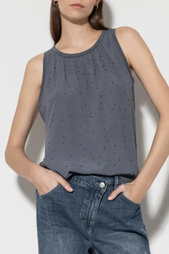 Outlet LUISA CERANO Top Mit Glitzersteinen
