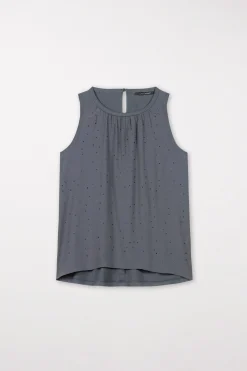 Outlet LUISA CERANO Top Mit Glitzersteinen