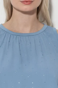 Outlet LUISA CERANO Top Mit Glitzersteinen
