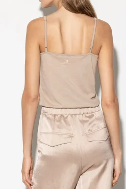 LUISA CERANO Top Mit Spaghettiträgern cashew