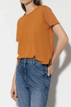 Clearance LUISA CERANO T-Shirt Aus Seiden-Mix