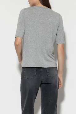 Discount LUISA CERANO T-Shirt Mit Blumen-Print heather grey