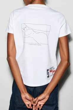 New LUISA CERANO T-Shirt Mit Modigliani-Print white