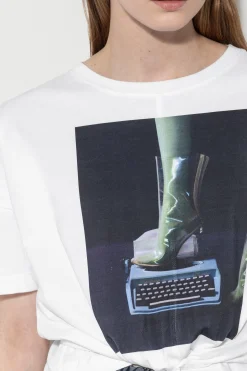 LUISA CERANO T-Shirt Mit Print-Motiv white