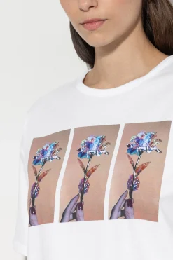 Online LUISA CERANO T-Shirt Mit Print-Motiv white