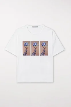 Online LUISA CERANO T-Shirt Mit Print-Motiv white