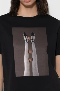 Discount LUISA CERANO T-Shirt Mit Statement-Print black