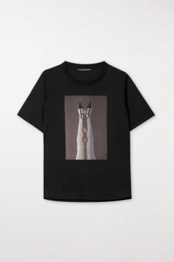 Discount LUISA CERANO T-Shirt Mit Statement-Print black
