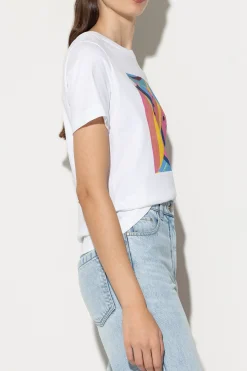 Online LUISA CERANO T-Shirt Mit Statement-Print bleached white