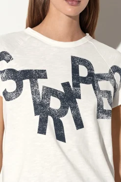 Hot LUISA CERANO T-Shirt Mit Wording-Print milk