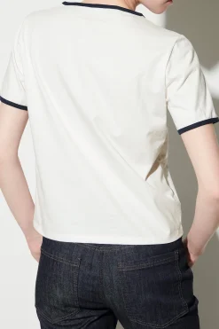 Discount LUISA CERANO T-Shirt Mit Wording-Print milk