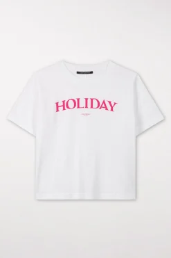 Clearance LUISA CERANO T-Shirt Mit Wording-Print