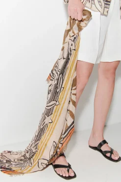 New LUISA CERANO Tuch Mit Leaf-Print multi