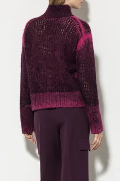 Discount LUISA CERANO Turtleneck Mit Spray-Effekt burgundy / ultra pink