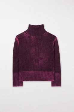Discount LUISA CERANO Turtleneck Mit Spray-Effekt burgundy / ultra pink