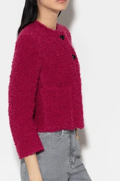 Clearance LUISA CERANO Tweedjacke Aus Bouclé-Wolle berry pink