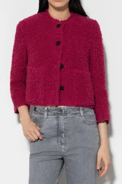 Clearance LUISA CERANO Tweedjacke Aus Bouclé-Wolle berry pink