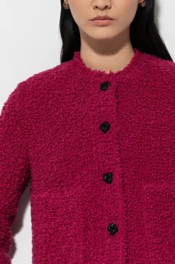 Clearance LUISA CERANO Tweedjacke Aus Bouclé-Wolle berry pink