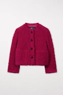 Clearance LUISA CERANO Tweedjacke Aus Bouclé-Wolle berry pink
