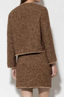 Hot LUISA CERANO Tweedjacke Mit Metallic-Effekt hazelnut