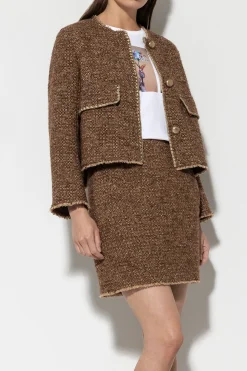 Hot LUISA CERANO Tweedjacke Mit Metallic-Effekt hazelnut