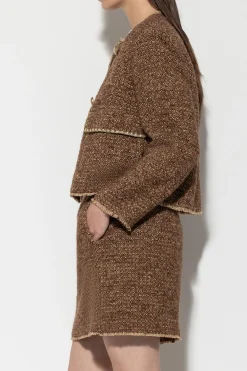 Hot LUISA CERANO Tweedjacke Mit Metallic-Effekt hazelnut
