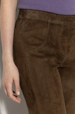 Hot LUISA CERANO Veloursleder-Babyflare-Pants