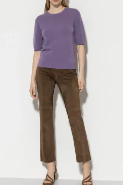 Hot LUISA CERANO Veloursleder-Babyflare-Pants