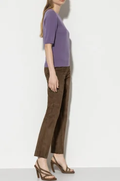 Hot LUISA CERANO Veloursleder-Babyflare-Pants