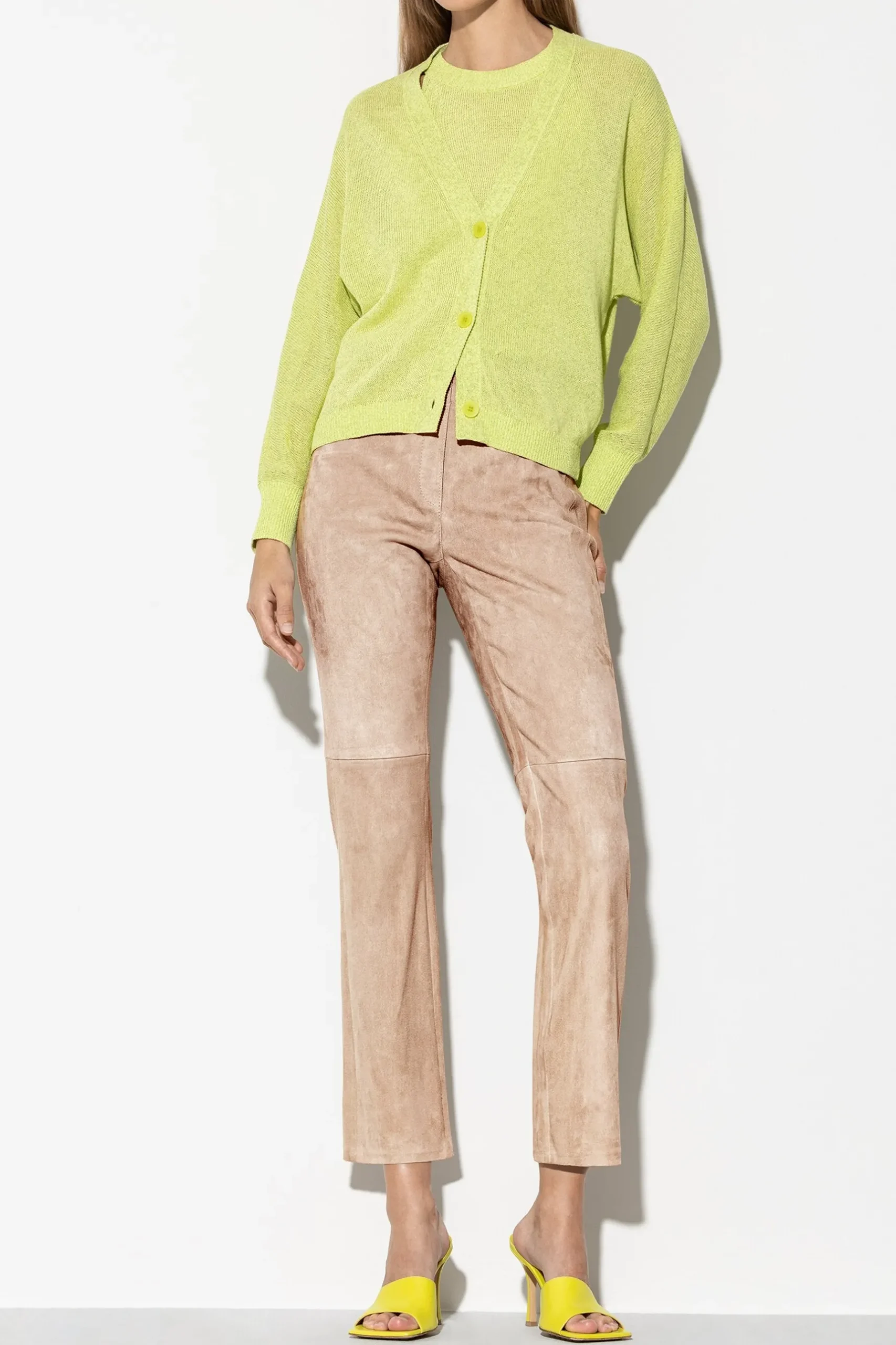 Best LUISA CERANO Veloursleder-Babyflare-Pants