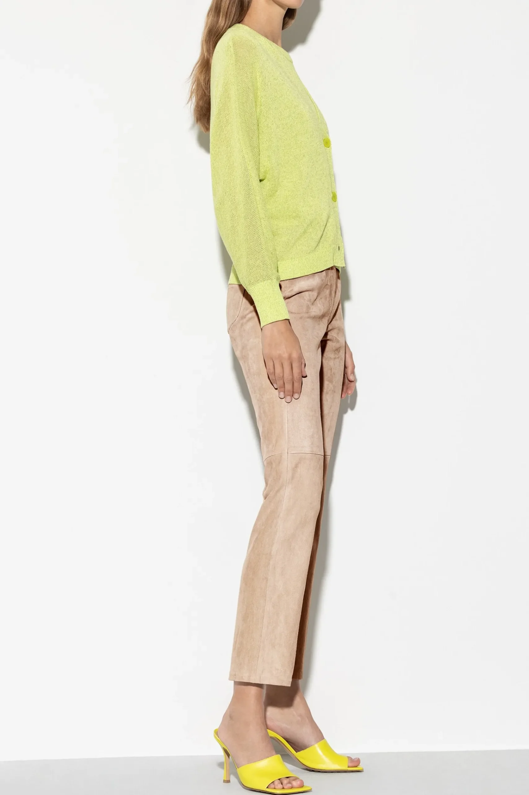 Best LUISA CERANO Veloursleder-Babyflare-Pants